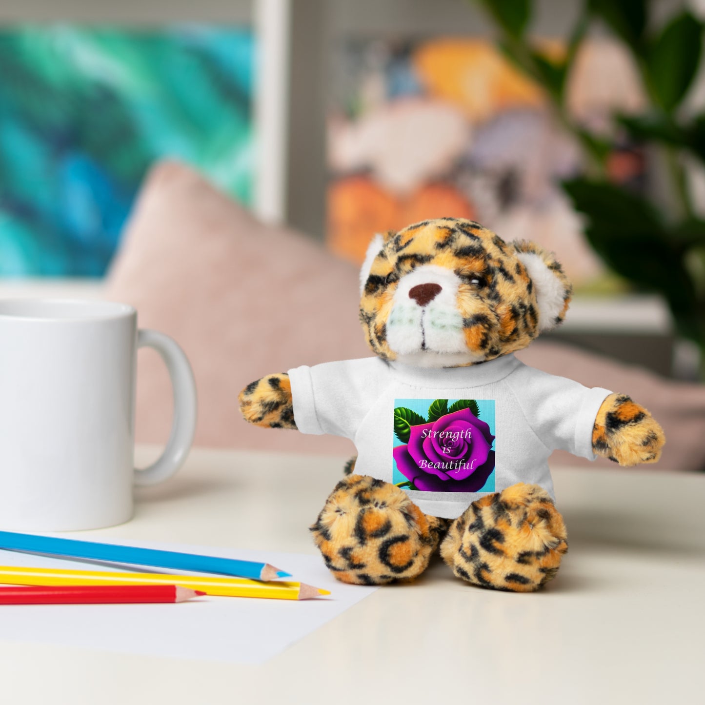 Stuffed Animals with "Strength is Beautiful" Tee
