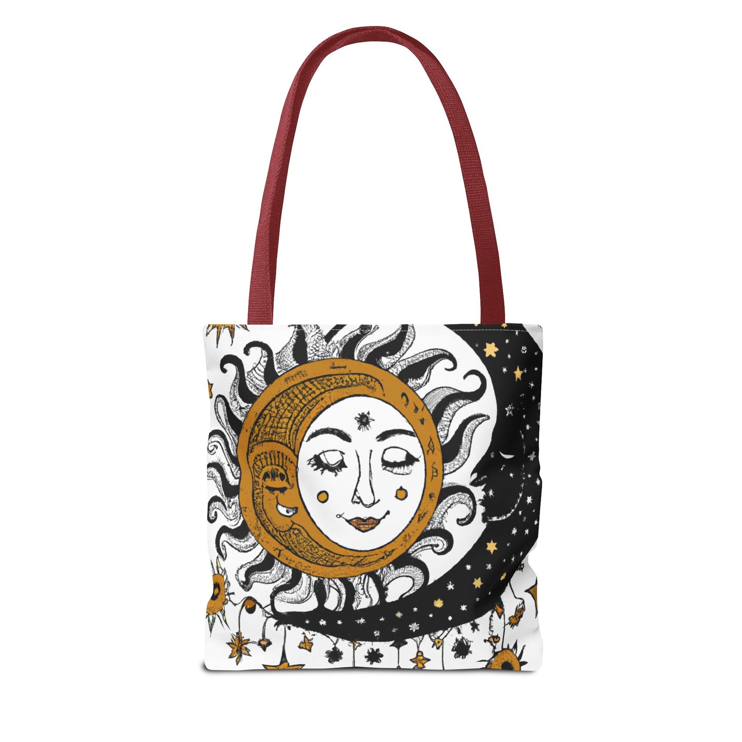 Boho Sun and New Moon Tote Bag (AOP)