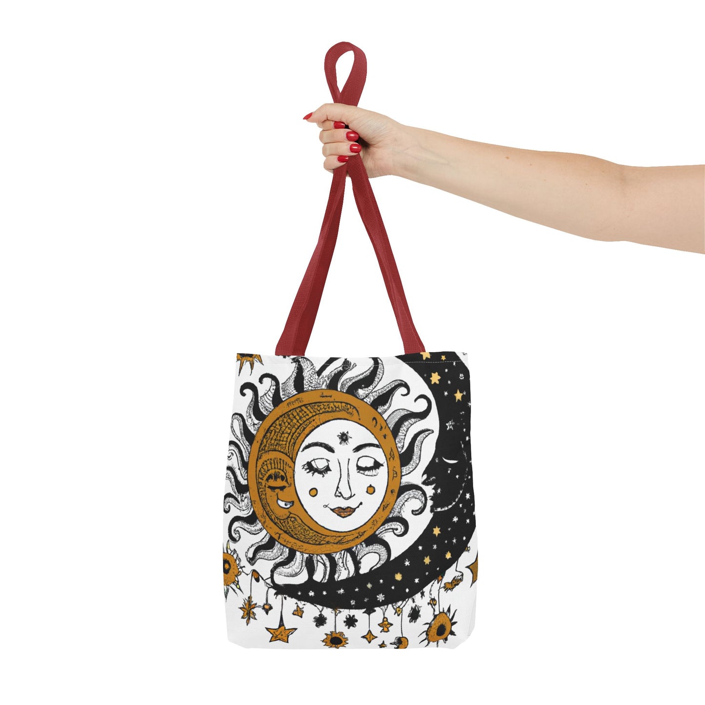 Boho Sun and New Moon Tote Bag (AOP)