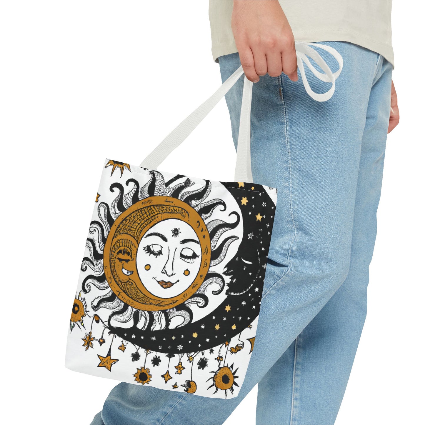 Boho Sun and New Moon Tote Bag (AOP)