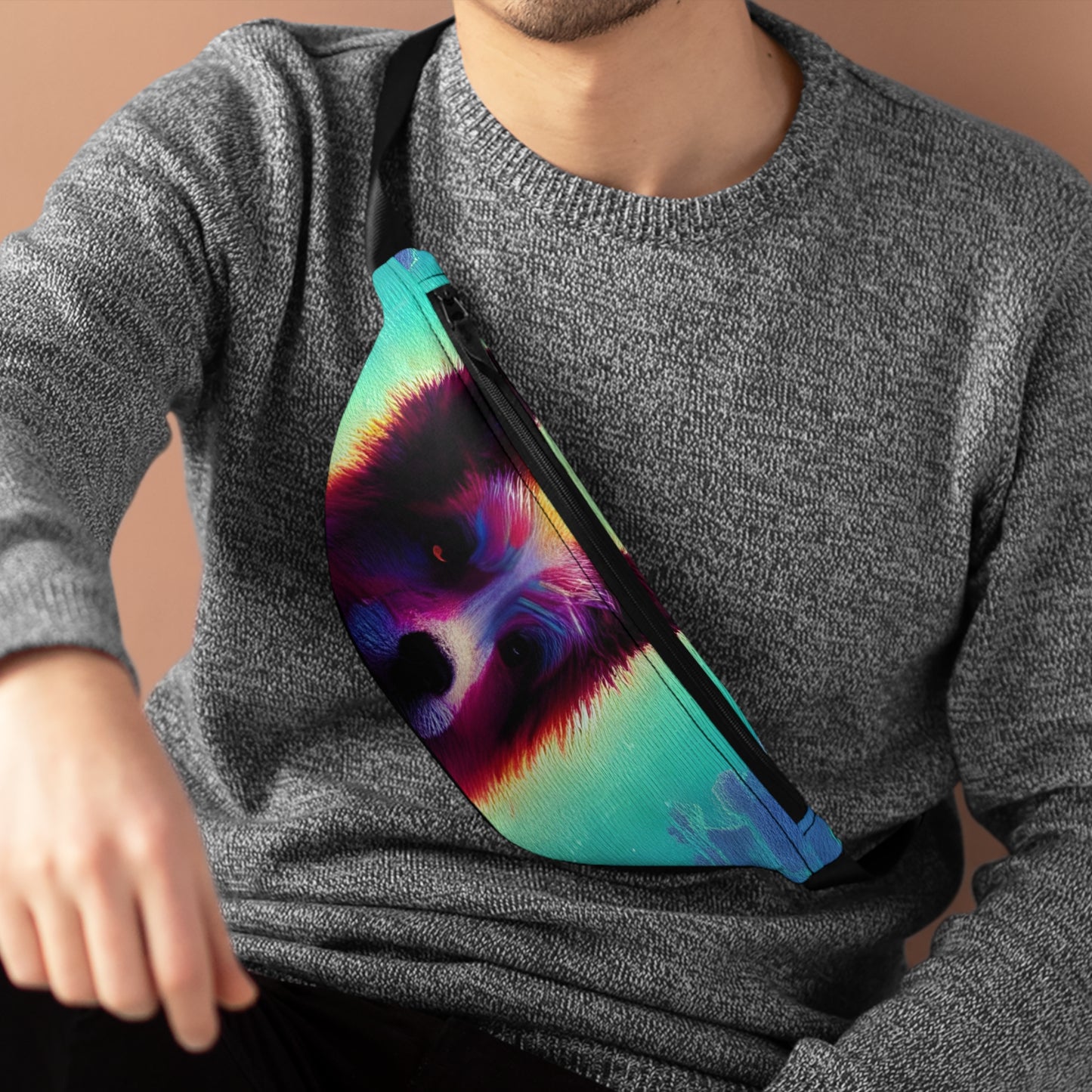 Psychedelic Doggo Fanny Pack-ThePottersStones