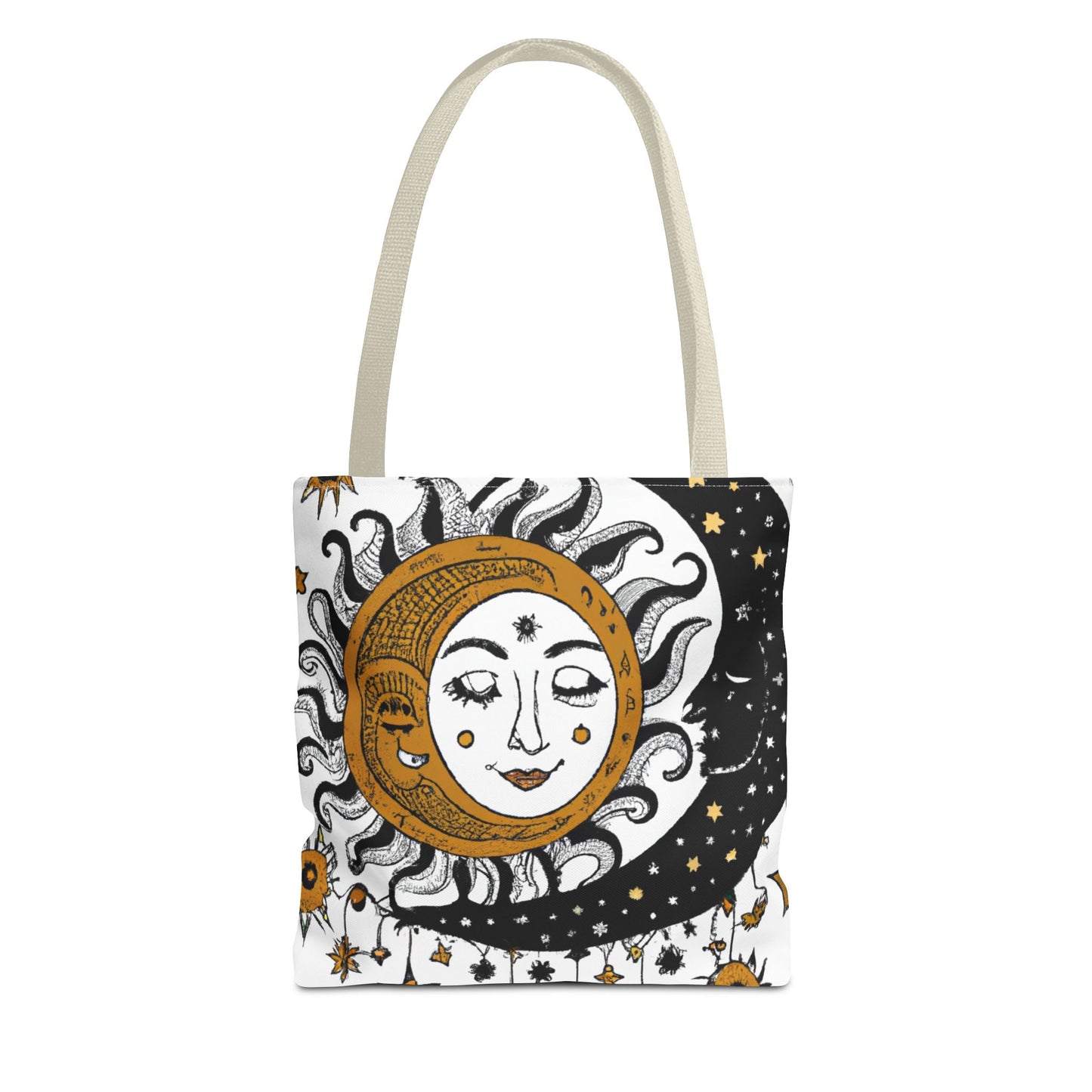 Boho Sun and New Moon Tote Bag (AOP)