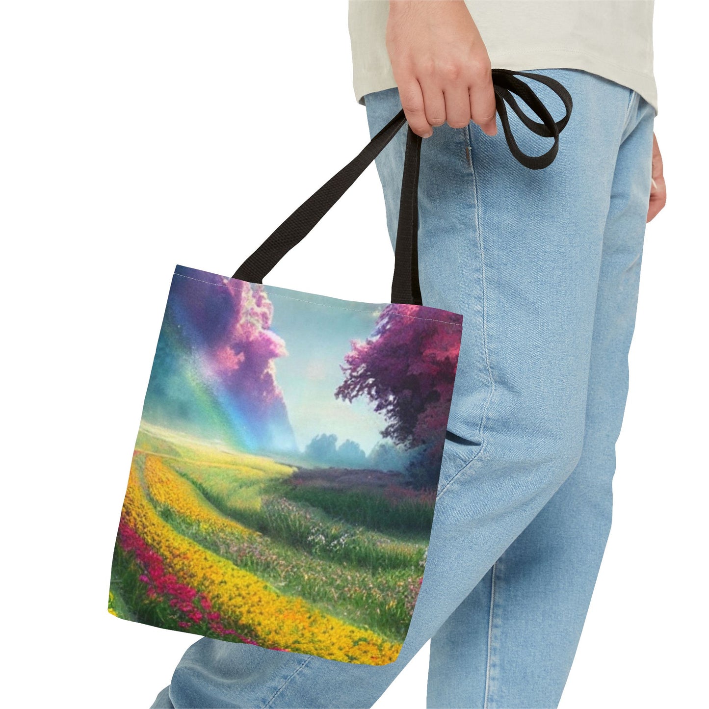 Sky Flower Field Tote Bag (AOP)