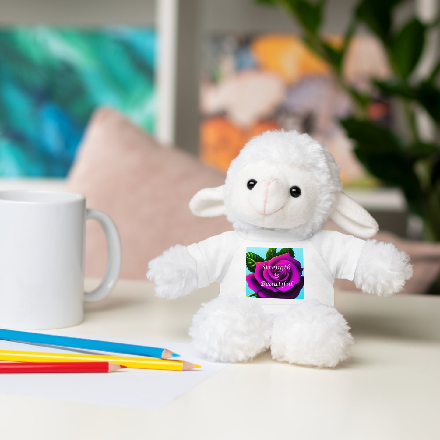 Stuffed Animals with "Strength is Beautiful" Tee