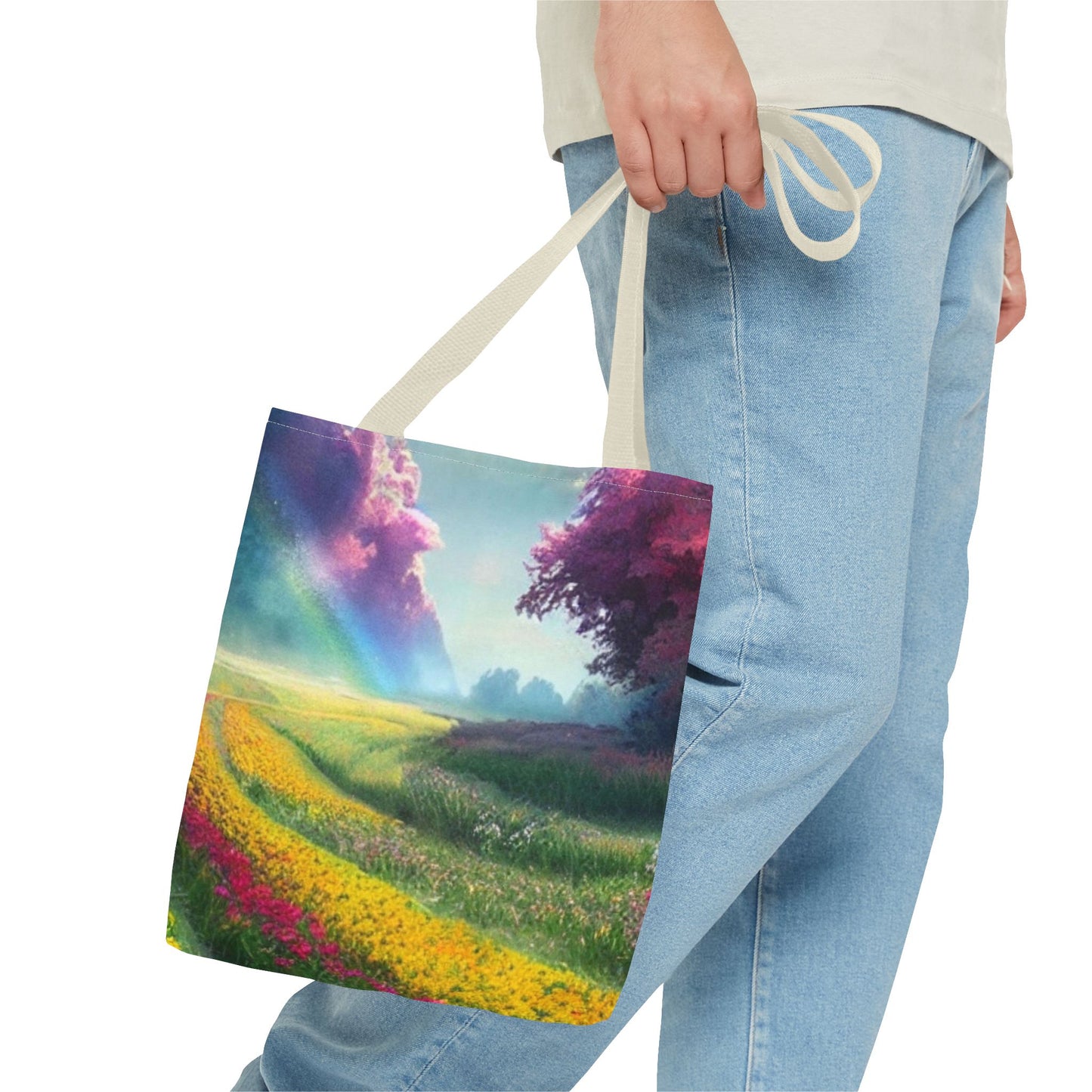 Sky Flower Field Tote Bag (AOP)