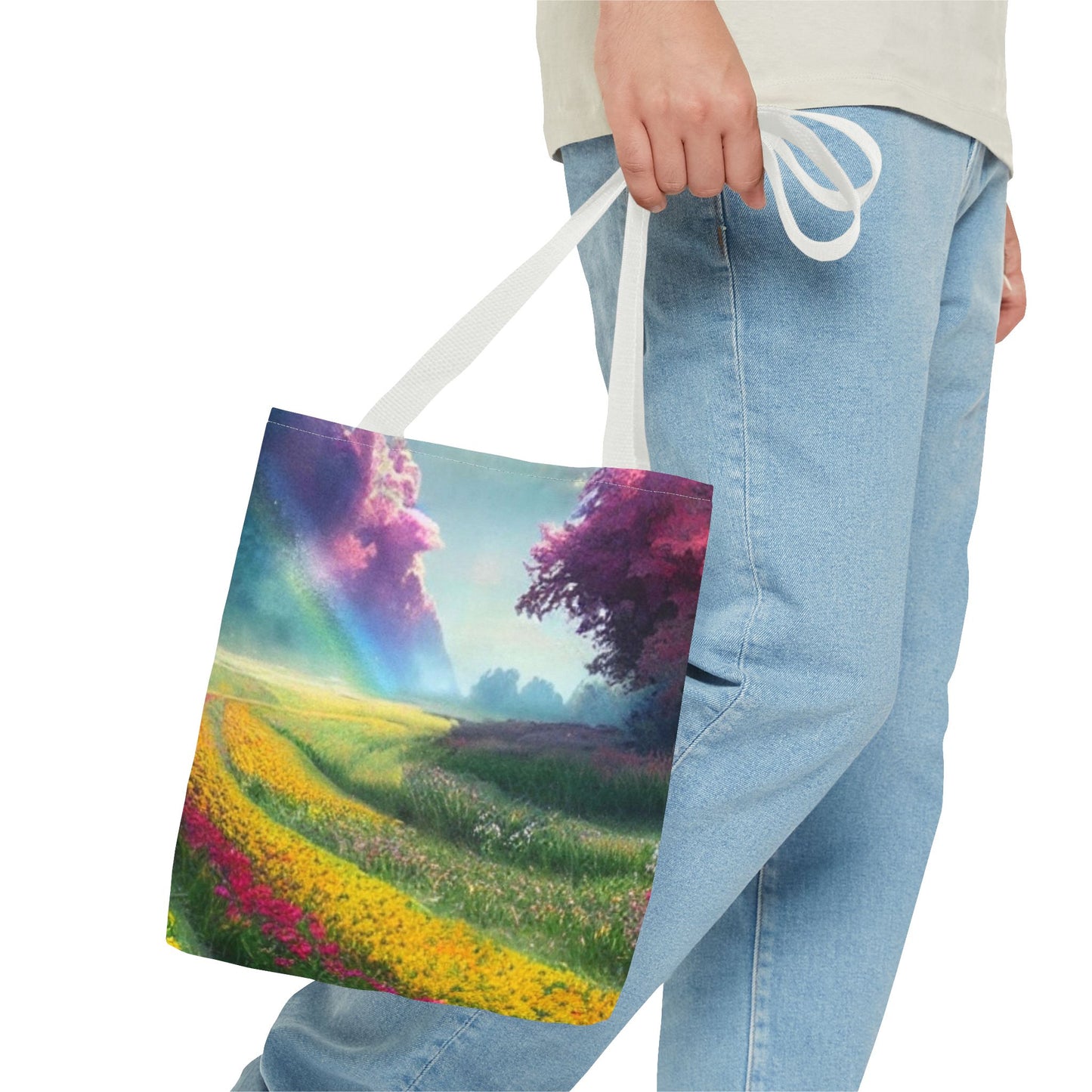 Sky Flower Field Tote Bag (AOP)
