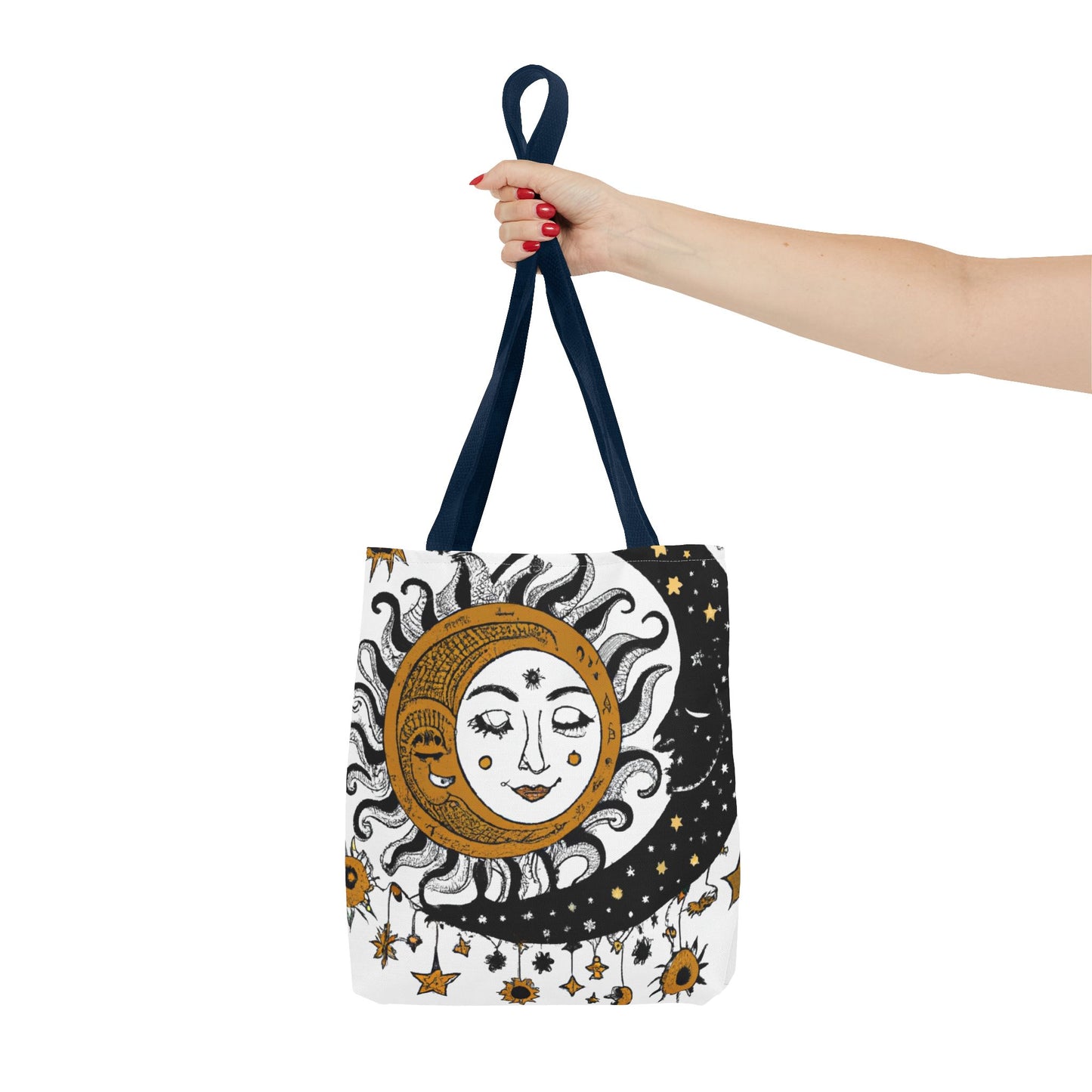 Boho Sun and New Moon Tote Bag (AOP)