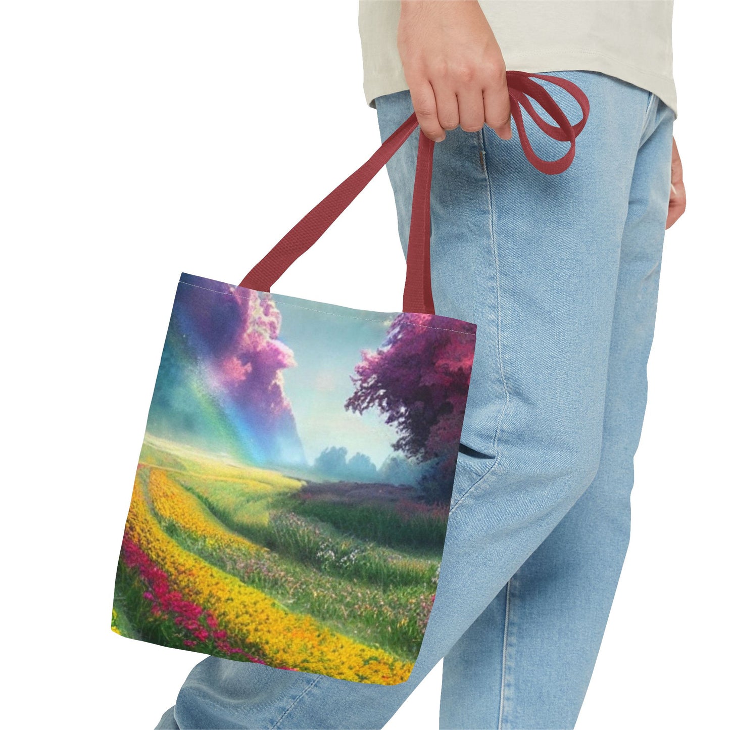 Sky Flower Field Tote Bag (AOP)