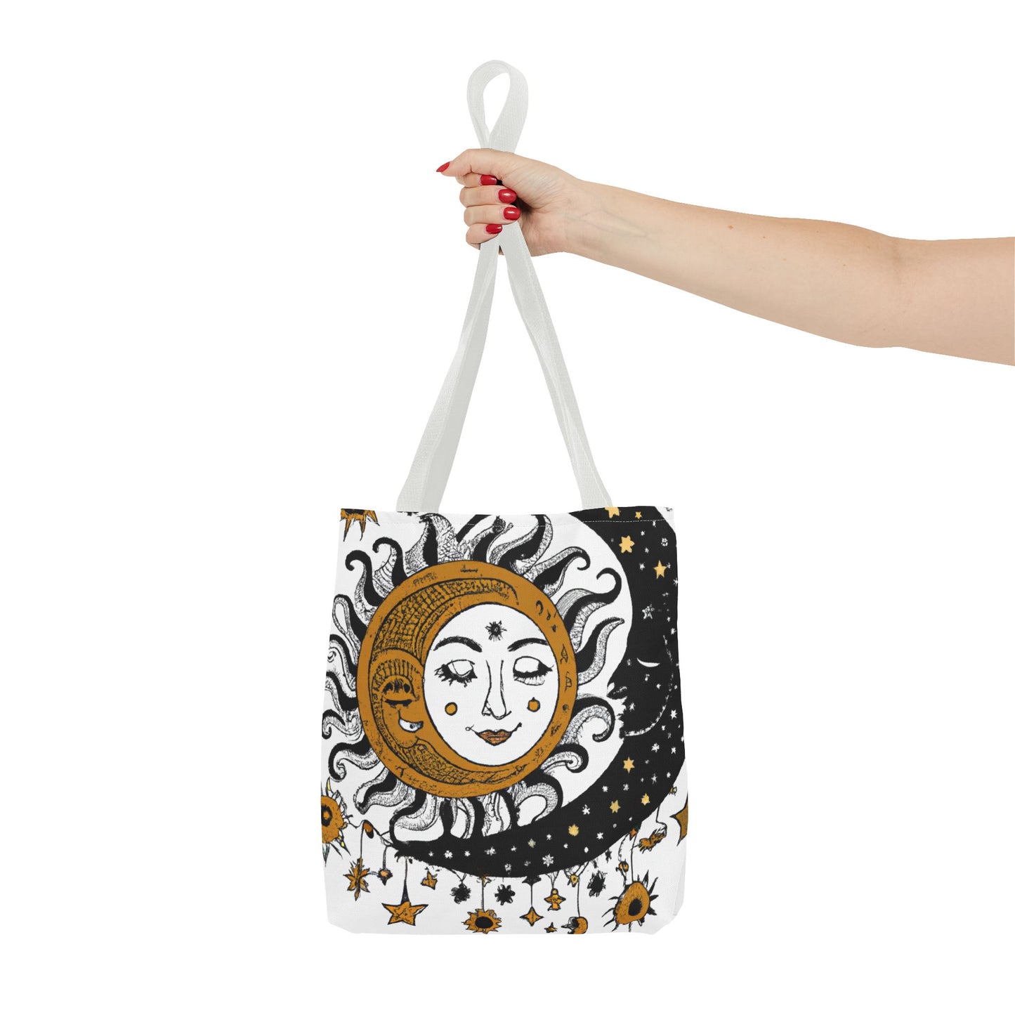 Boho Sun and New Moon Tote Bag (AOP)