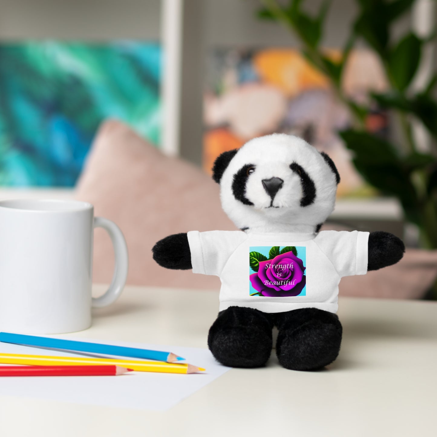Stuffed Animals with "Strength is Beautiful" Tee