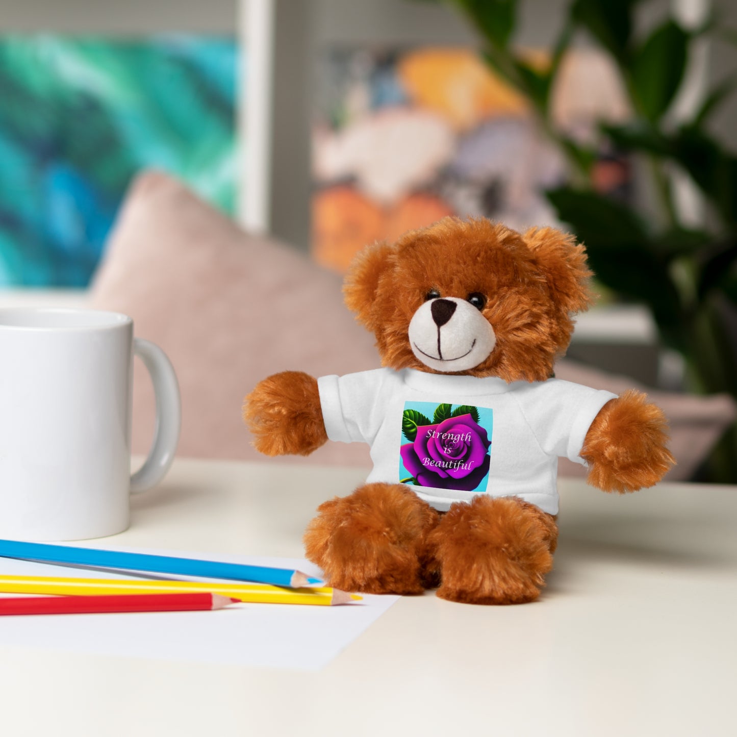 Stuffed Animals with "Strength is Beautiful" Tee