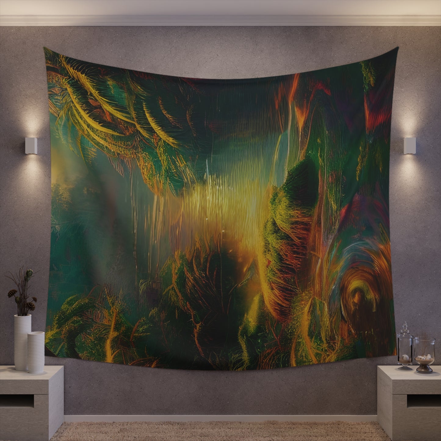 Peaceful River Printed Wall Tapestry-ThePottersStones