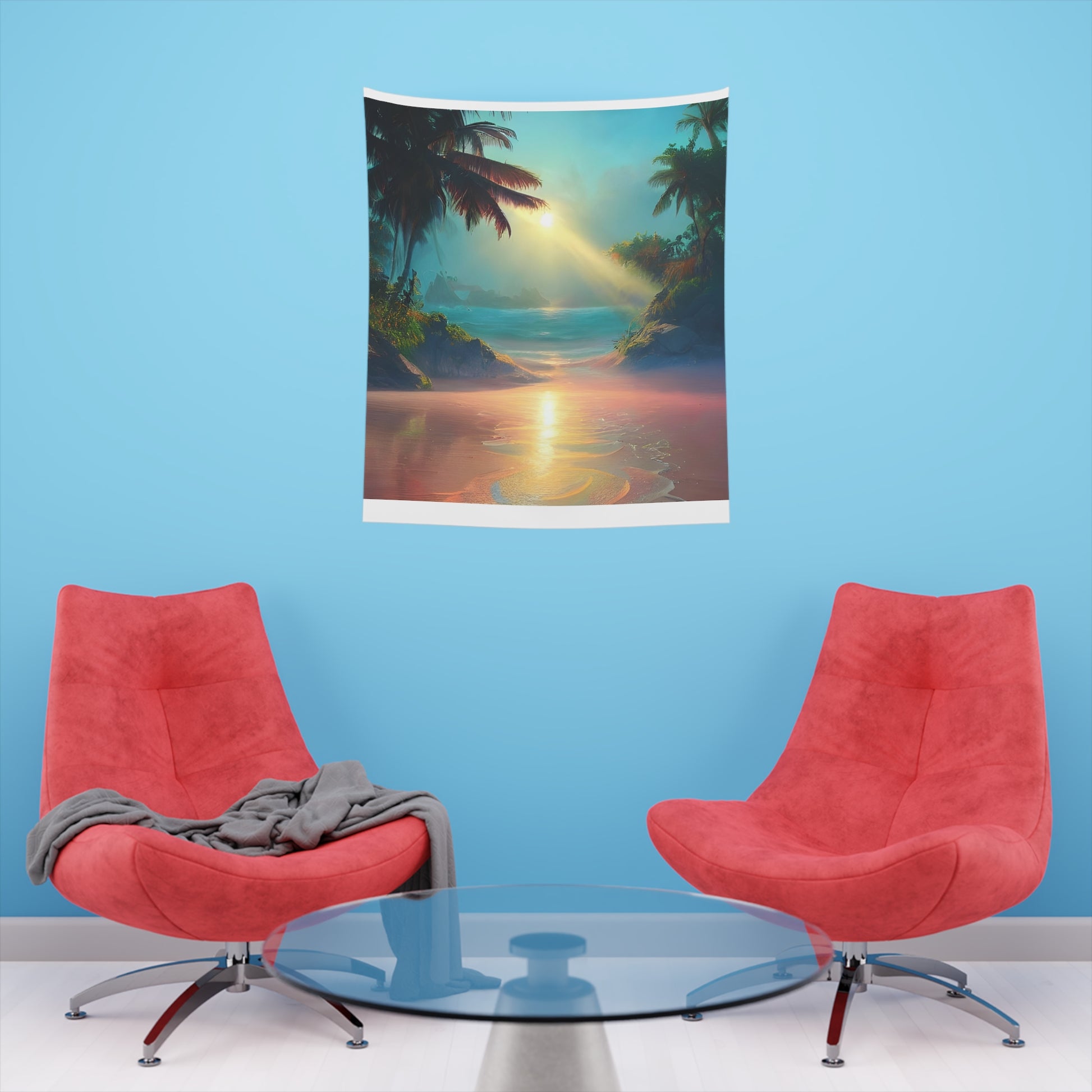 Sunrise Beach Printed Wall Tapestry-ThePottersStones