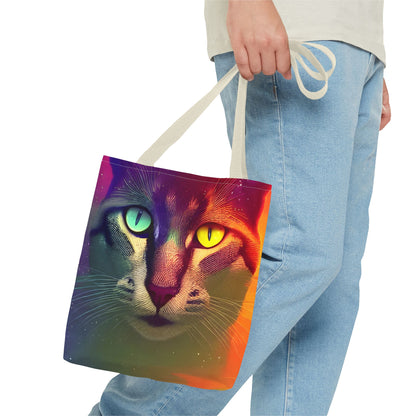 Bright Eyes Good Kitty Tote Bag (AOP)