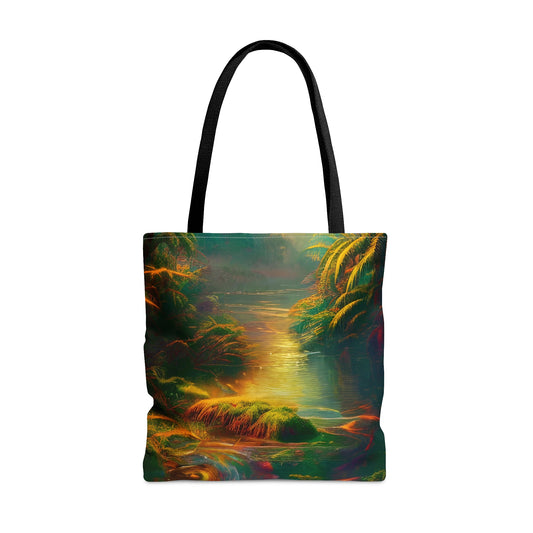 Peaceful River Tote Bag (AOP)-ThePottersStones