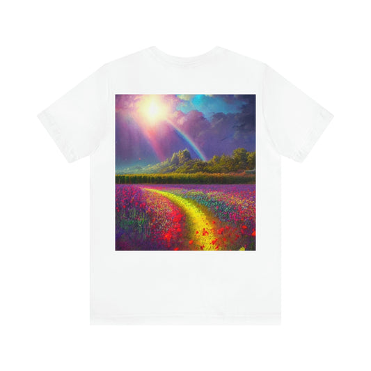 Sunshine Flower Field Unisex Bella+Canvas Jersey Short Sleeve Tee-ThePottersStones