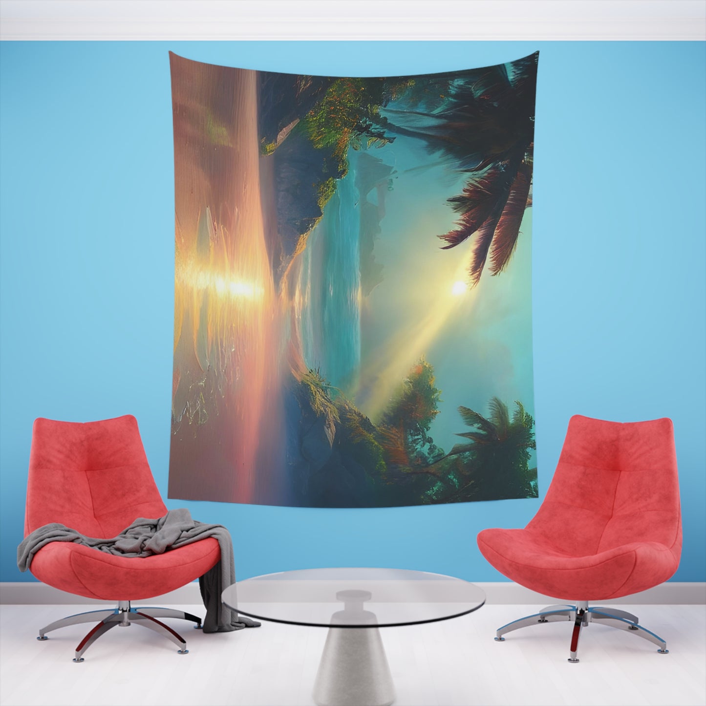 Sunrise Beach Printed Wall Tapestry-ThePottersStones