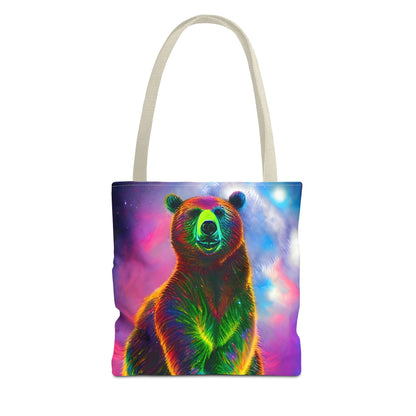 Cosmic Vibing Bear Tote Bag (AOP)