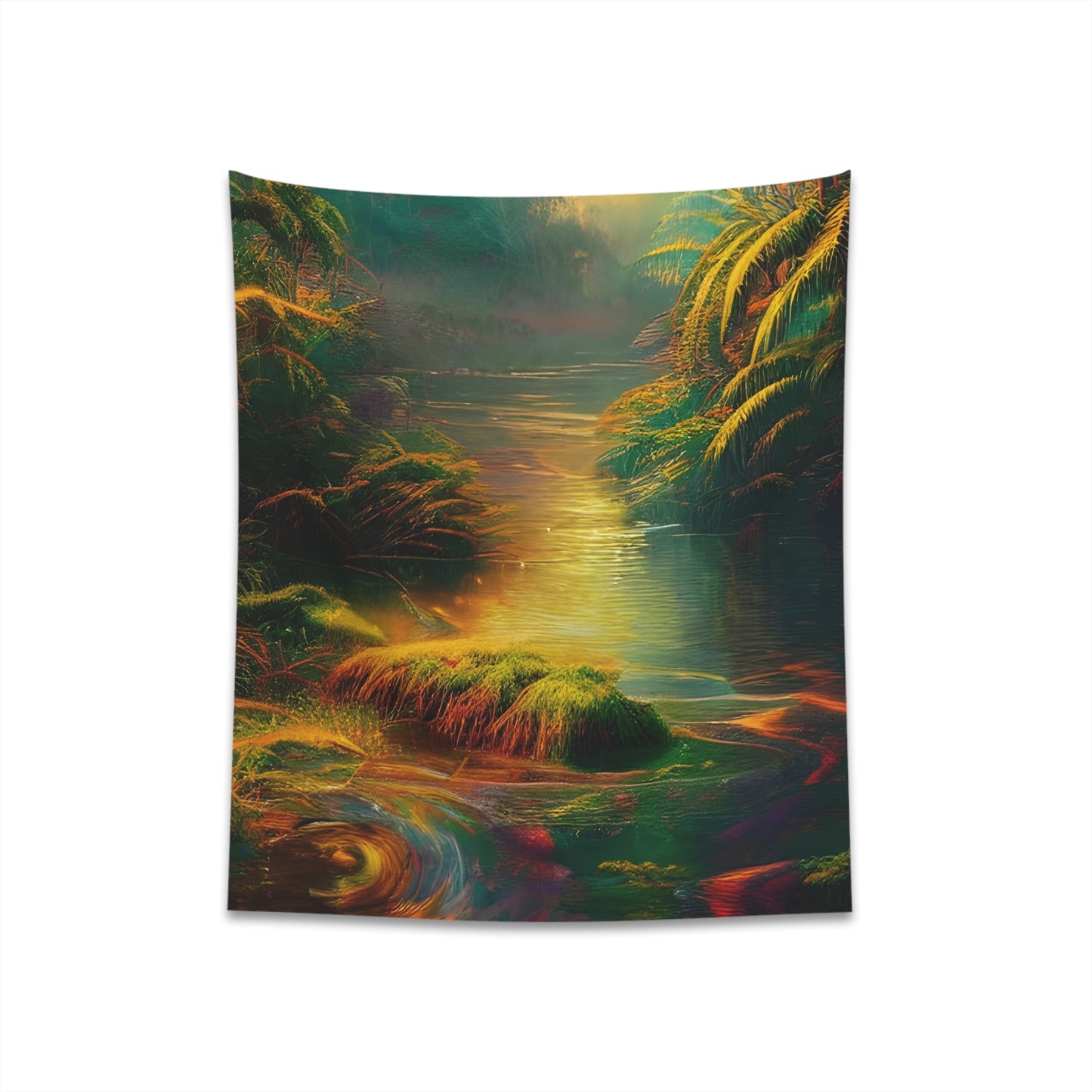 Peaceful River Printed Wall Tapestry-ThePottersStones