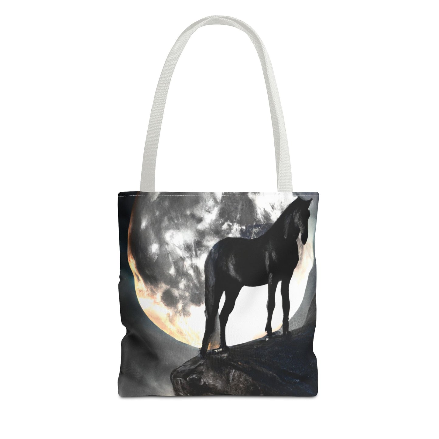 Black Stallion Full Moon Tote Bag (AOP)