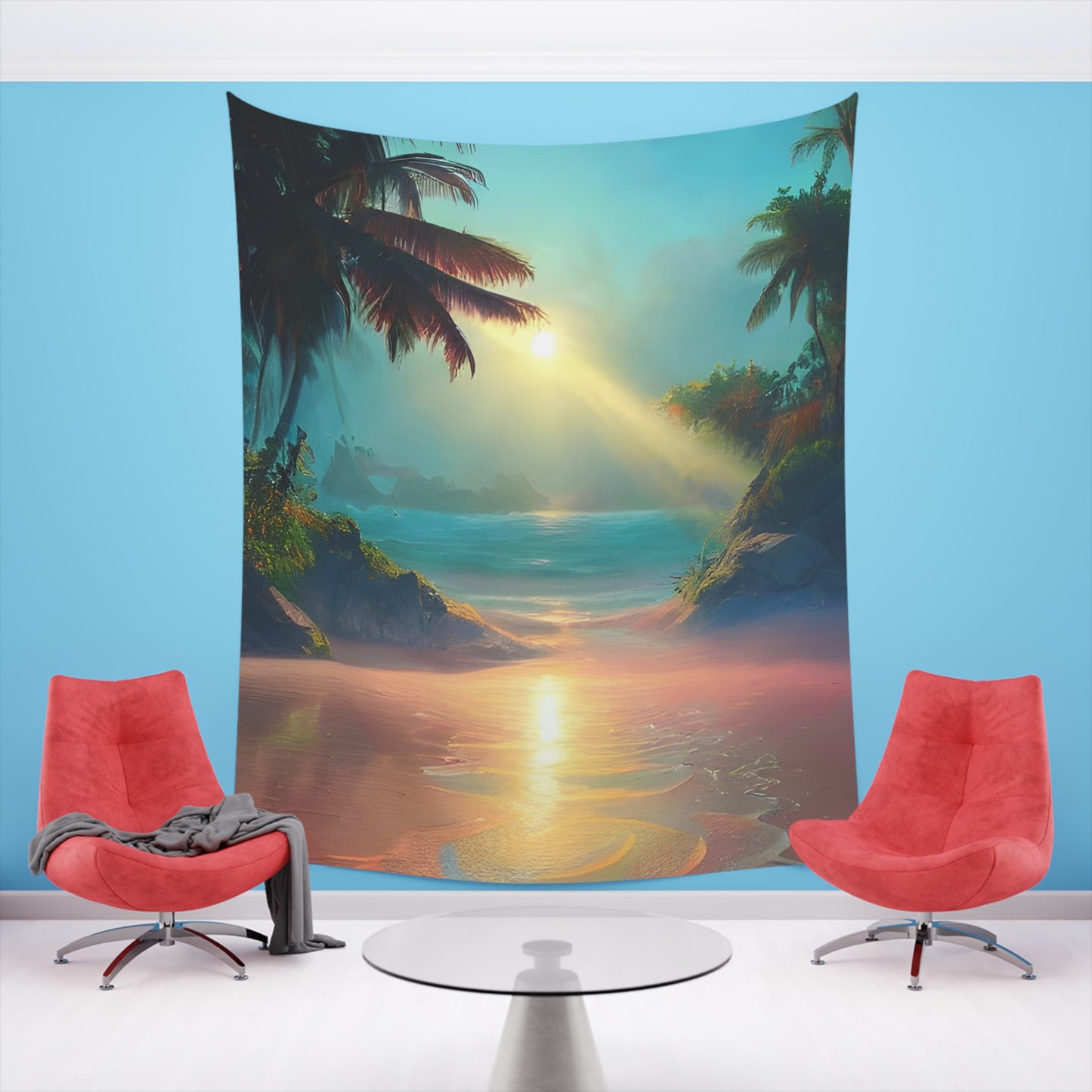 Sunrise Beach Printed Wall Tapestry-ThePottersStones