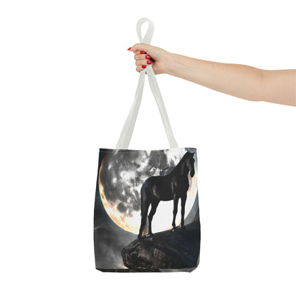 Black Stallion Full Moon Tote Bag (AOP)