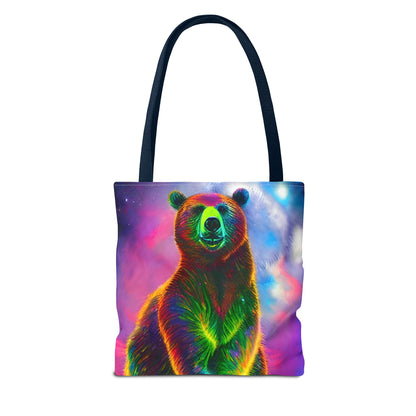 Cosmic Vibing Bear Tote Bag (AOP)