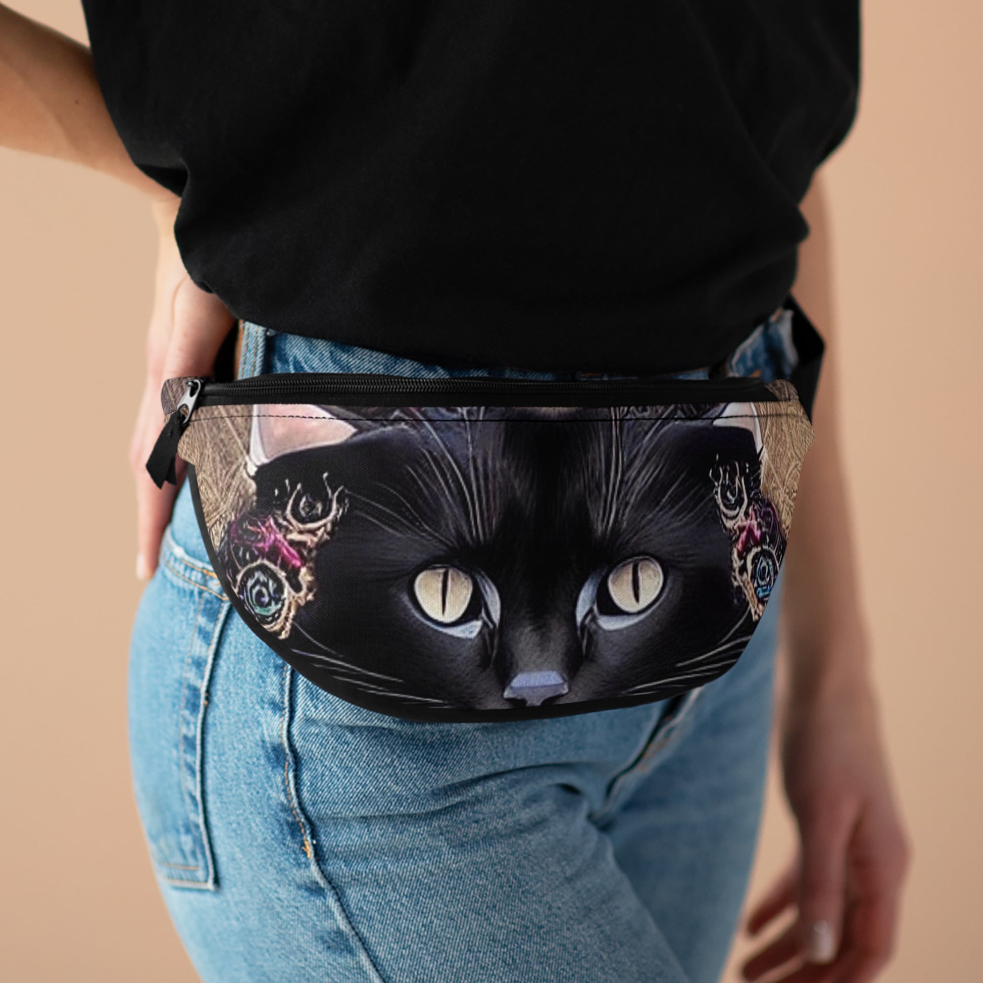 Black Cat Fanny Pack-ThePottersStones