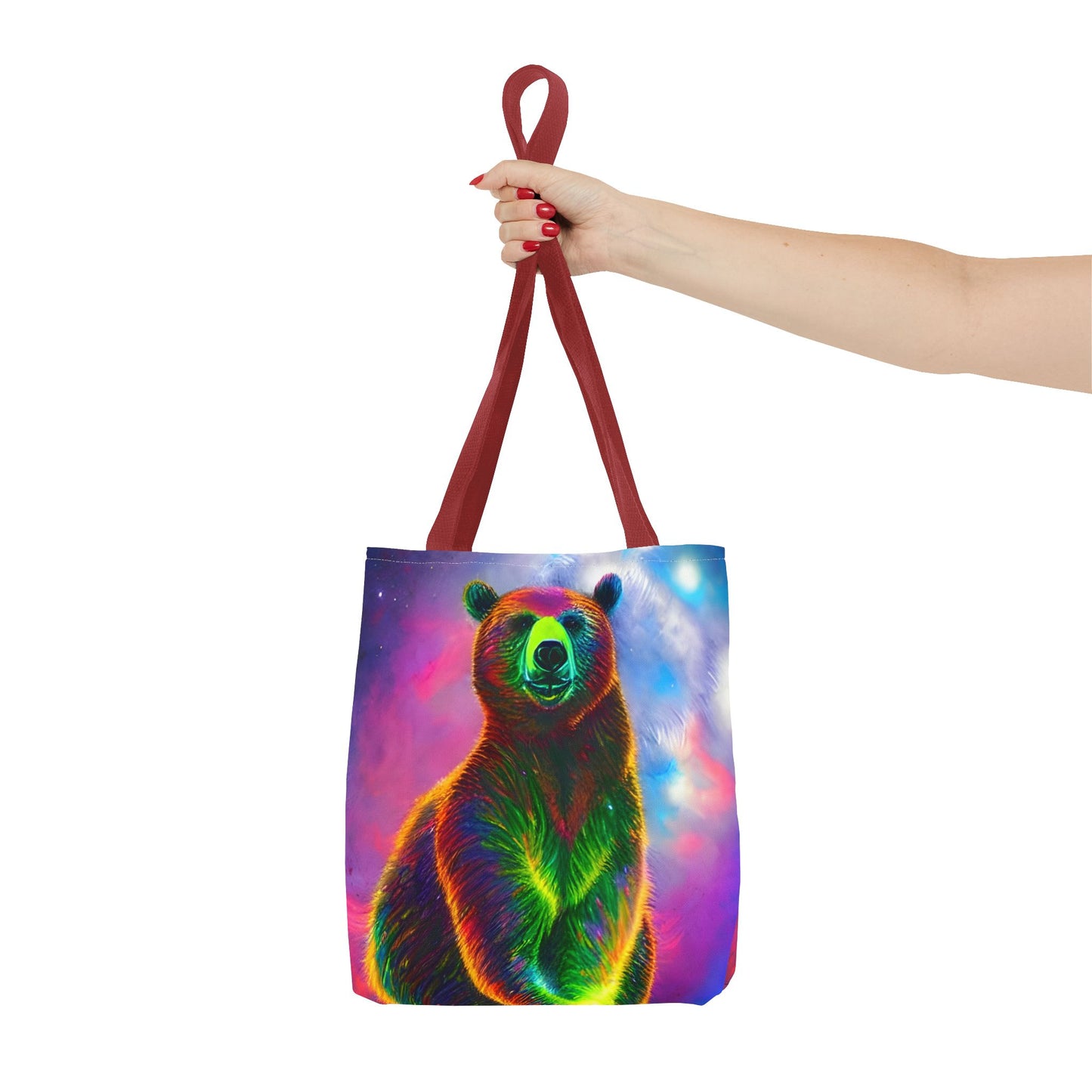 Cosmic Vibing Bear Tote Bag (AOP)