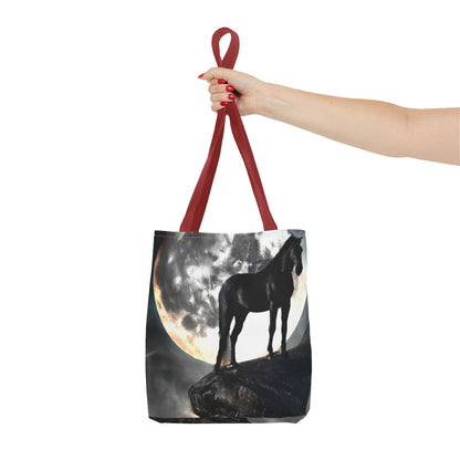 Black Stallion Full Moon Tote Bag (AOP)