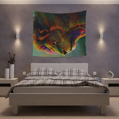 Psychedelic Lion Printed Wall Tapestry-ThePottersStones