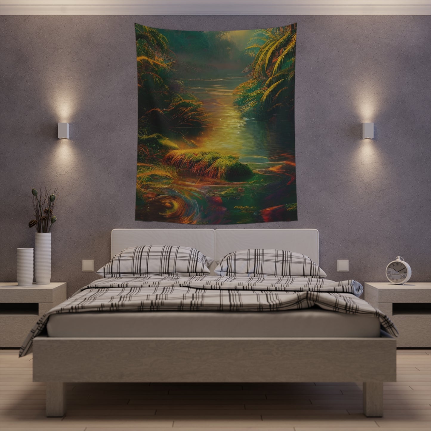 Peaceful River Printed Wall Tapestry-ThePottersStones