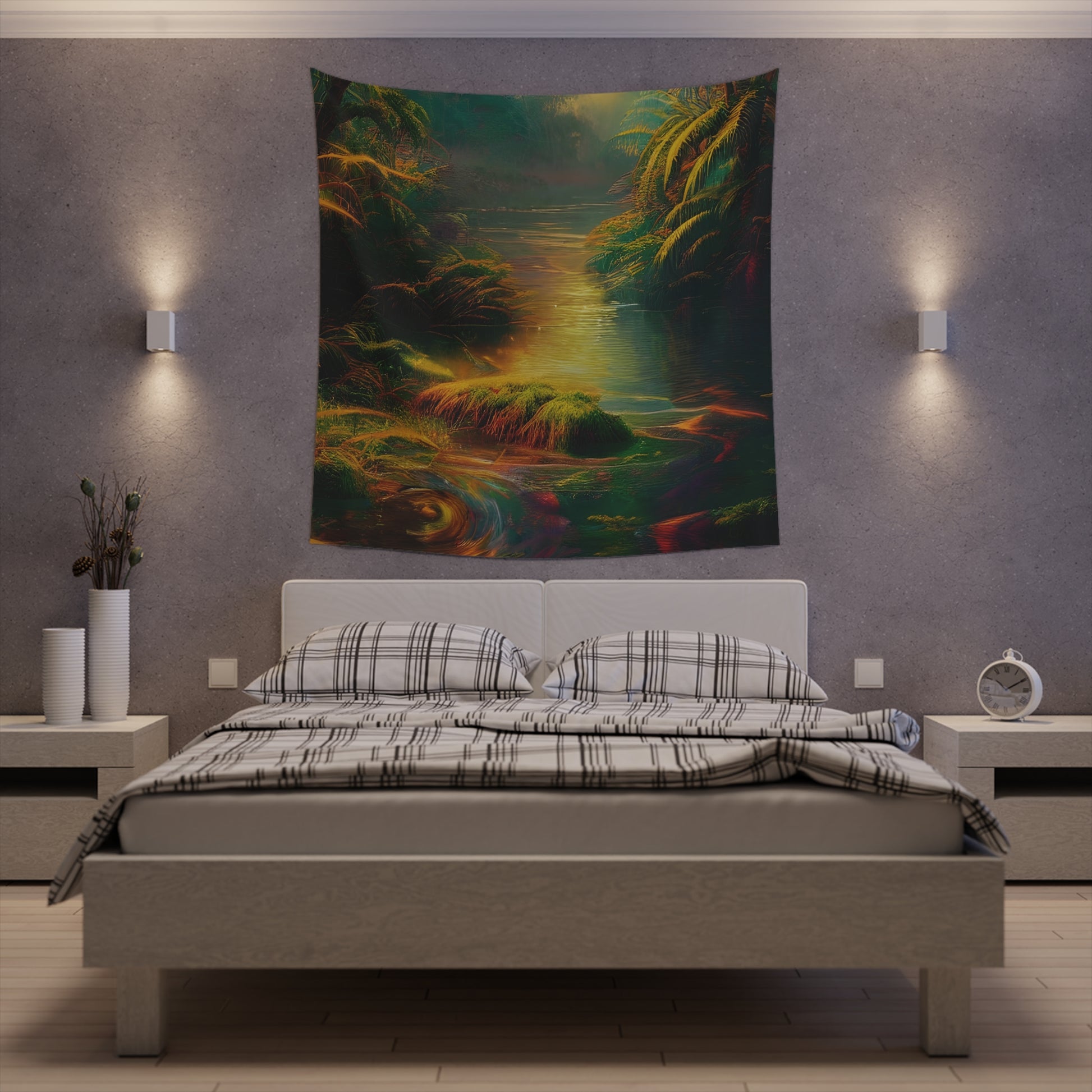 Peaceful River Printed Wall Tapestry-ThePottersStones