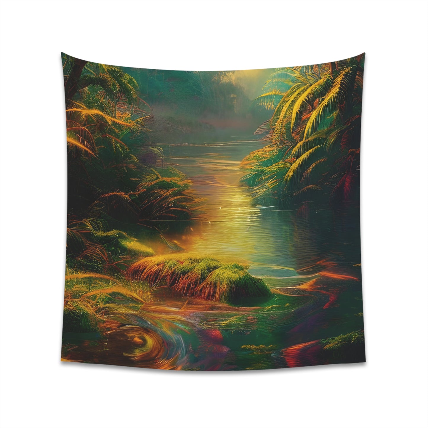 Peaceful River Printed Wall Tapestry-ThePottersStones