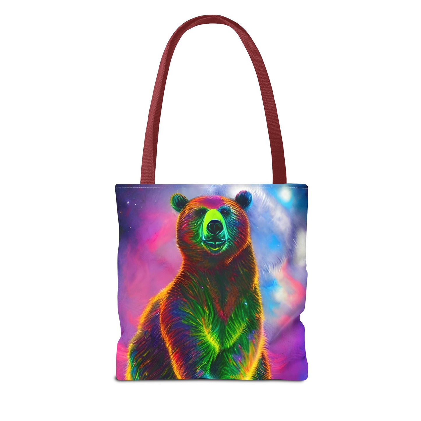 Cosmic Vibing Bear Tote Bag (AOP)