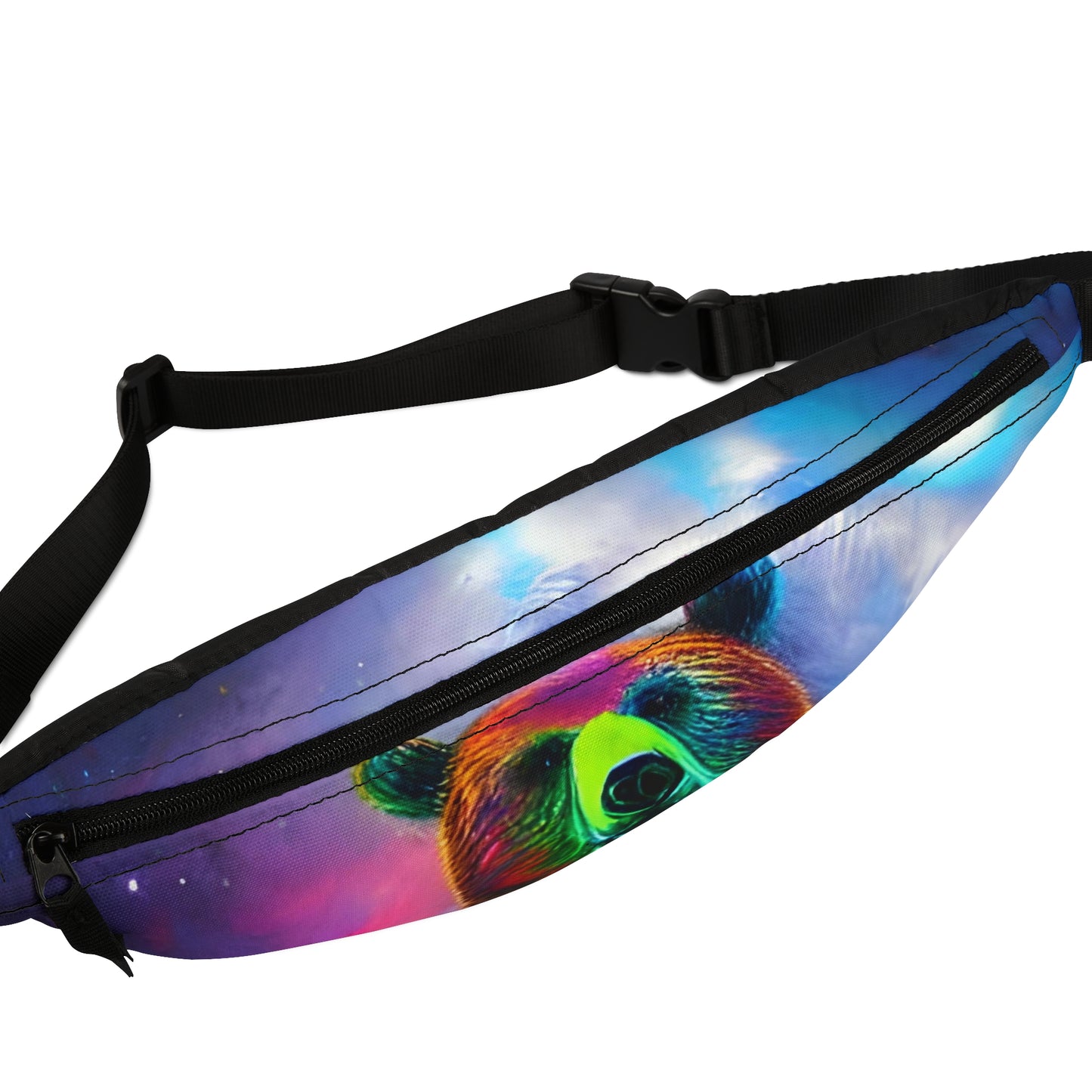 Cosmic Vibing Bear Fanny Pack