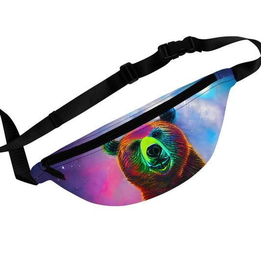 Cosmic Vibing Bear Fanny Pack