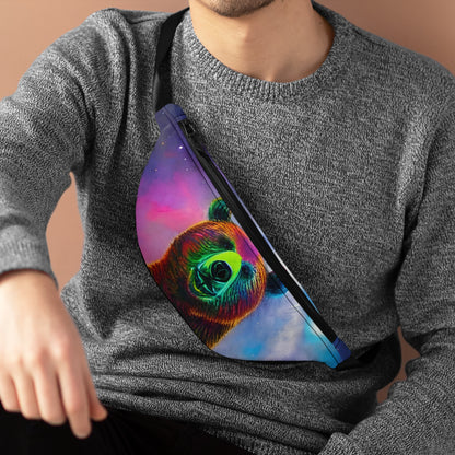 Cosmic Vibing Bear Fanny Pack
