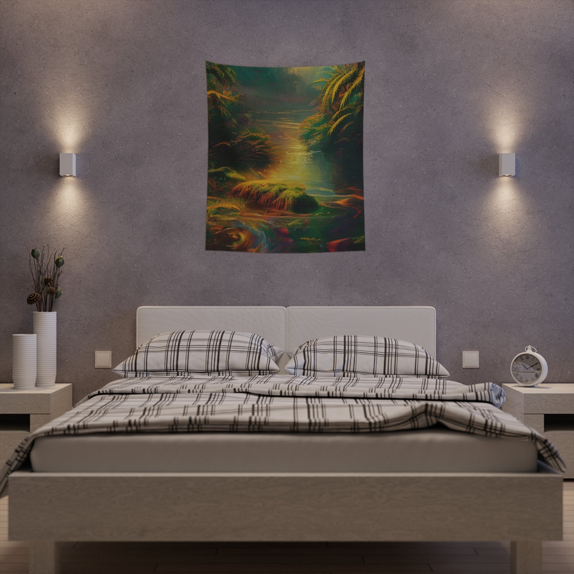 Peaceful River Printed Wall Tapestry-ThePottersStones