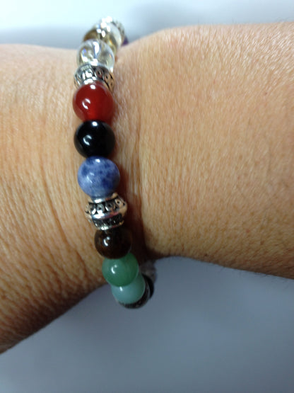 Prosperity: Symphony of Gemstone Beads with Prosperous Energies Stretch Bracelet-ThePottersStones