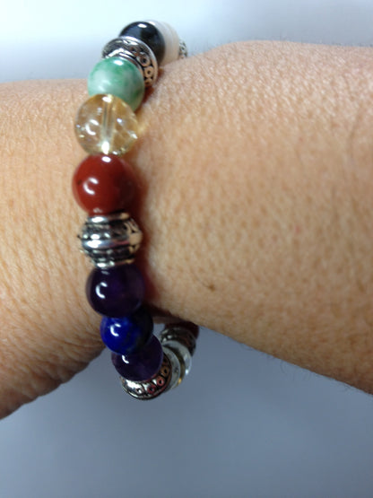 Prosperity: Symphony of Gemstone Beads with Prosperous Energies Stretch Bracelet-ThePottersStones