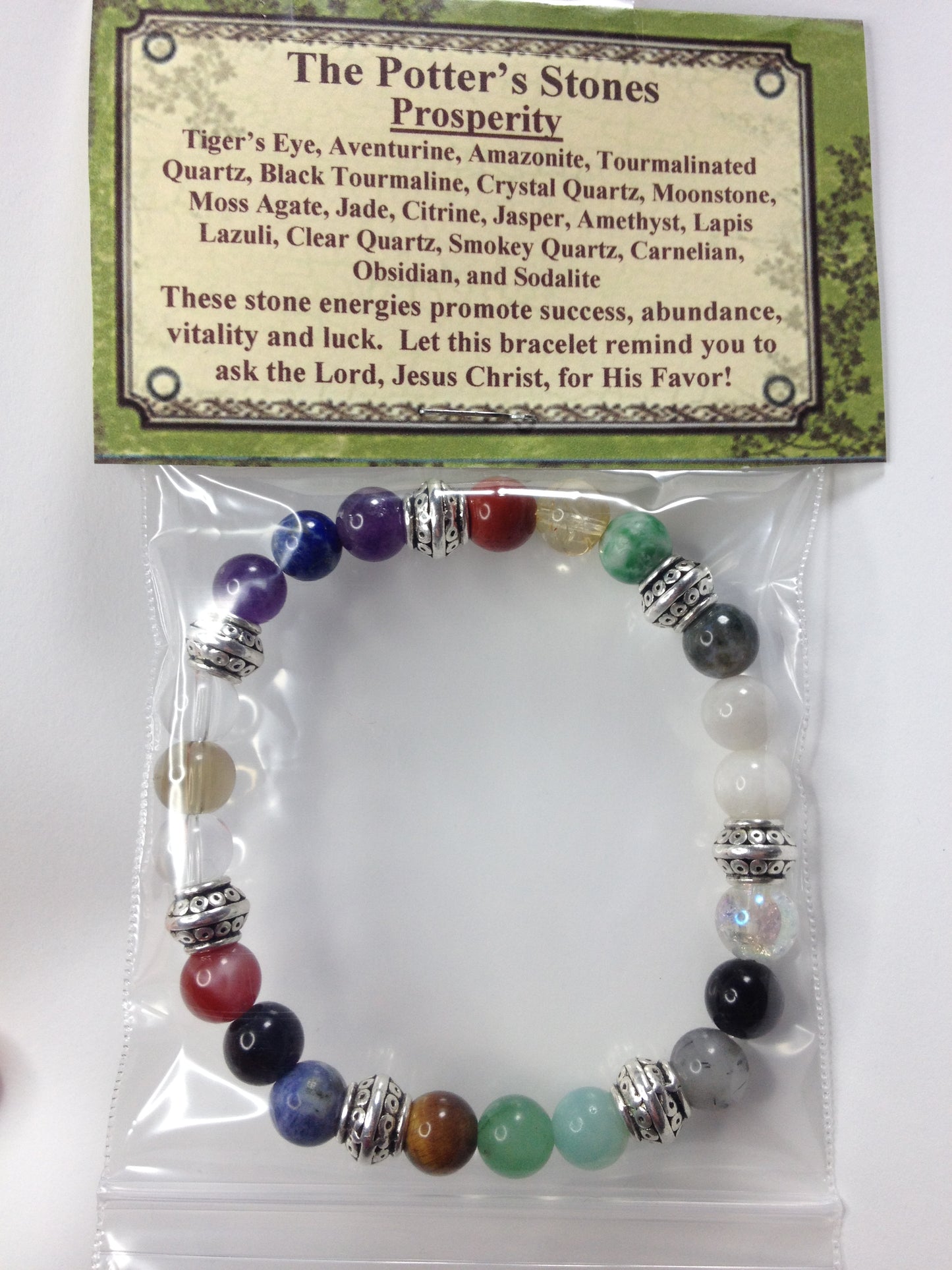 Prosperity: Symphony of Gemstone Beads with Prosperous Energies Stretch Bracelet-ThePottersStones